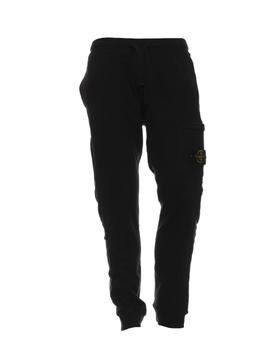 推荐Stone Island Mens Black Cotton Joggers商品