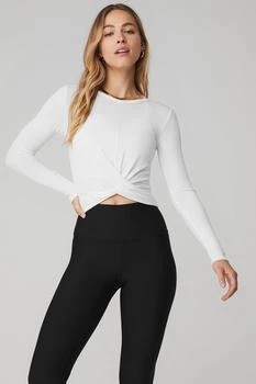 Alo | Cover Long Sleeve Top - White 