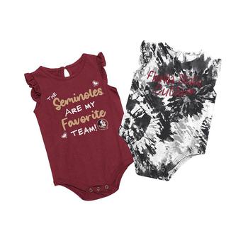 商品Colosseum | Girls Newborn and Infant Garnet Florida State Seminoles Two Bits Two-Pack Bodysuit Set,商家Macy's,价格¥246图片