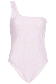 Ganni | One-shoulder floral-print swimsuit商品图片,3折