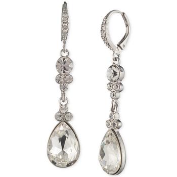 Givenchy | Silver-Tone Crystal Double Drop Earrings商品图片,