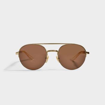 推荐Gg0984S Sunglasses in Brown Metal商品