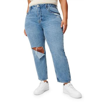 Maternal America, Good American | Good American Womens 90's Duster Destructed High Rise Straight Leg Jeans商品图片 5折