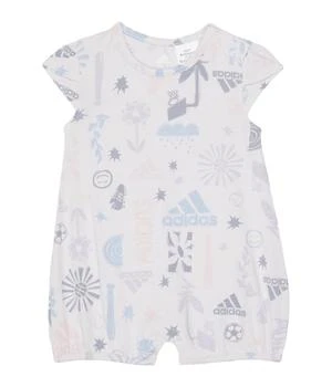 Adidas | All Over Print Tulip Sleeve Shortie Romper (Infant) 4.6折, 独家减免邮费