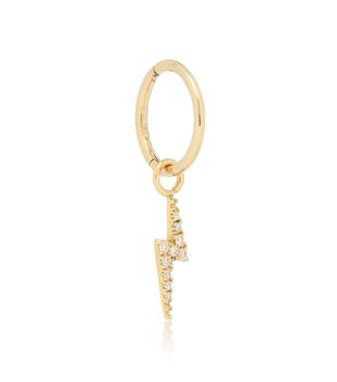 商品Maria Tash | Lightning Bolt 18kt gold single earring with diamonds,商家MyTheresa,价格¥4994图片