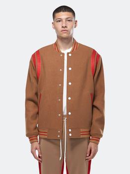 product Konus Men's Wool Blend Varsity Jacket in Camel image