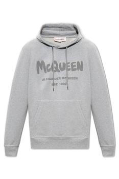 Alexander McQueen | Alexander McQueen Logo Printed Drawstring Hoodie商品图片,7.6折