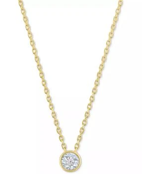 Macy's | Diamond Accent Pendant Necklace in 14k Gold-Plated Sterling Silver, 16" + 2" extender,商家Macy's,价格¥290