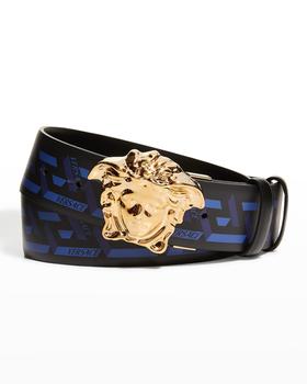 Versace | Men's Greca/Medusa Leather Belt商品图片,7.4折