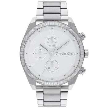 Calvin Klein | Men's Multifunction Silver-Tone Stainless Steel Bracelet Watch 44mm 