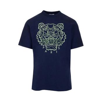 Kenzo | KENZO 男士深蓝色棉质虎头刺绣圆领短袖T恤 FC55TS2184YF-77商品图片,满$100享9.5折, 满折