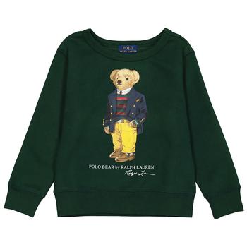 ralph lauren bear直邮, Ralph Lauren | Kids White Polo Bear Cotton Sweatshirt商品图片 5.3折