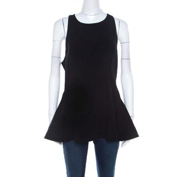 [二手商品] PRABAL GURUNG | Prabal Gurung Black Wool Peplum Sleeveless Blouse L商品图片,2.5折