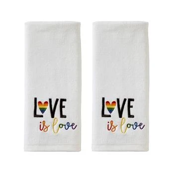 SKL Home | Love is Love Cotton 2 Piece Hand Towel Set, 25" x 16",商家Macy's,价格¥236