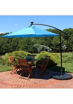 商品Sunnydaze Decor | 9.5 ft Solar Cantilever Offset Patio Umbrella - Azure,商家Belk,价格¥1417图片