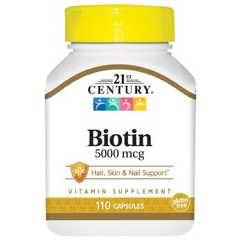 商品21st Century | Biotin 5000 mcg High-Potency Capsules,商家Walgreens,价格¥51图片
