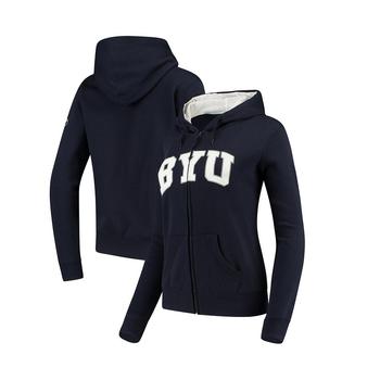 Colosseum | Women's Stadium Athletic Navy BYU Cougars Arched Name Full-Zip Hoodie商品图片,7.4折