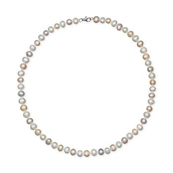 推荐18" Cultured Freshwater Pearl Strand Necklace in Sterling Silver 淡水珍珠项链(7-8mm)商品