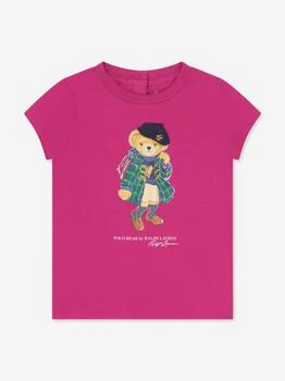 Ralph Lauren | Baby Girls Bear T-Shirt in Pink 额外8折, 额外八折