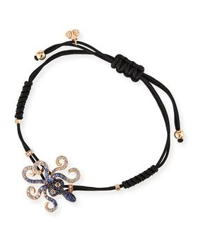 Pippo Perez | 18k White Gold Diamond and Sapphire Octopus Pull-Cord Bracelet,商家Neiman Marcus,价格¥32965