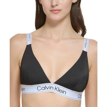 Calvin Klein | Women's Ribbed Triangle Logo Bikini Top,商家Macy's,价格¥165