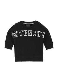 春装纪梵希卫衣, Givenchy | KIDS Black logo cotton-blend sweatshirt (6-18 months)商品图片 满$1享9折, 满折