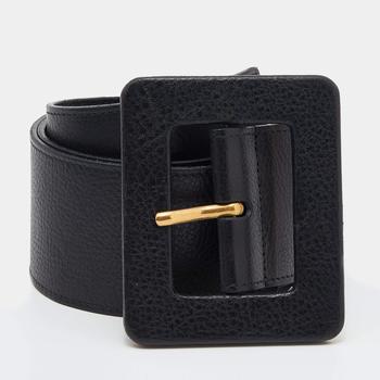 ysl皮带, [二手商品] Yves Saint Laurent | Saint Laurent Black Leather Waist Belt 75cm商品图片 9.4折, 满1件减$100, 满减