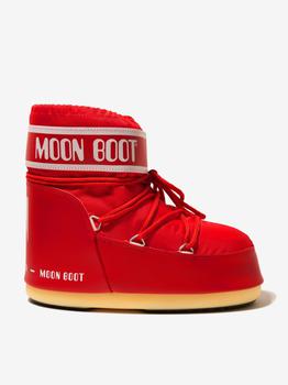 推荐Moon Boot Red Kids Icon Low Boots商品