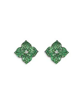 Piranesi | 18K Yellow Gold Fiore Tsavorite & Diamond Pavé Flower Small Stud Earrings,商家Bloomingdale's,价格¥21310