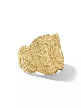 David Yurman | Shipwreck Signet Ring in 18K Yellow Gold, 24MM,商家Saks Fifth Avenue,价格¥42757