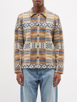 product Graphic-patterned wool-blend shirt image
