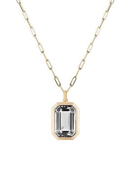商品Goshwara | Manhattan 18K Yellow Gold & Rock Crystal Pendant Necklace,商家Saks Fifth Avenue,价格¥17369图片