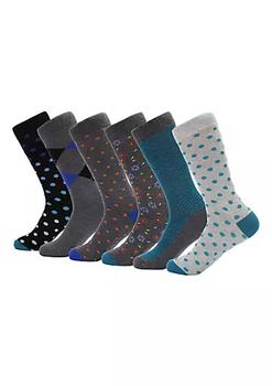 加拿大Mio Marino, Mio Marino | Men's Colorful Funky Dress Socks 6 Pack商品图片 