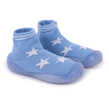推荐Stars print baby socks shoes in blue商品
