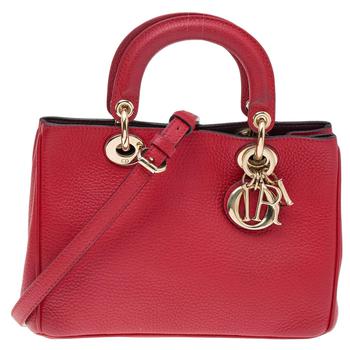 迪奥托特包, [二手商品] Dior | Dior Red Leather Mini Diorissimo Tote商品图片 4.3折, 满1件减$100, 满减