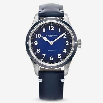 推荐Montblanc 1858 Blue Dial Stainless Steel Men's Automatic Watch 126758商品