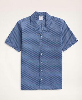 Brooks Brothers | Regent Regular-Fit Camp Collar Poplin Short-Sleeve Shirt Foulard商品图片,5.5折
