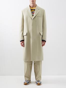 推荐Tailored wool-blend twill overcoat商品