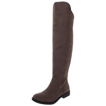 Style & Co | Style & Co. Womens Hayley Faux Suede Zipper Riding Boots商品图片,0.9折, 独家减免邮费
