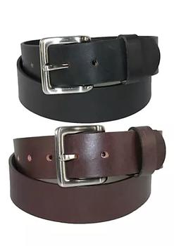 推荐Men's Leather Bridle Belt with Removable Buckle (Pack of 2)商品