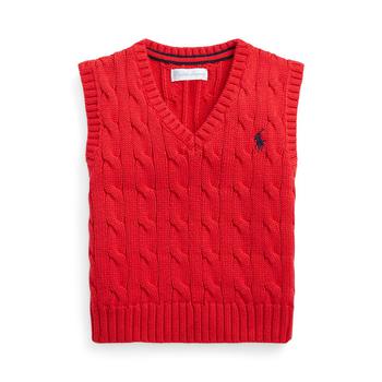 商品Baby Boys Cable Knit V-neck Sweater Vest图片