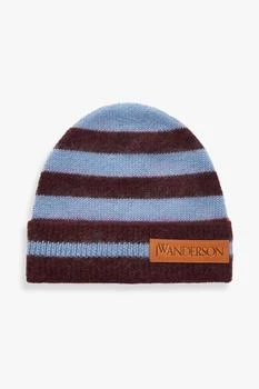 JW Anderson | Brushed striped knitted beanie,商家THE OUTNET US,价格¥284