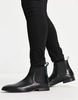 推荐Walk London florence chelsea boots in black leather商品