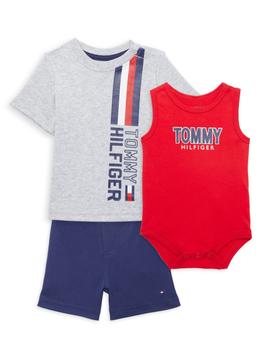Tommy Hilfiger | Baby Boy's 3-Piece Bodysuit, T-Shirt & Shorts Set商品图片,2.8折