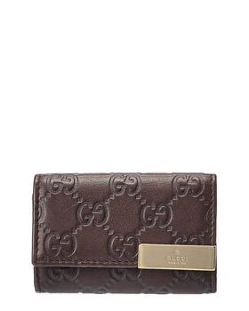 商品[二手商品] Gucci | Gucci Dark Brown Guccissima Leather 6 Key Case (Authentic Pre-Owned),商家Premium Outlets,价格¥1809图片