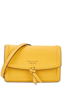 kate spade连衣裙, Kate Spade | Knott yellow grained leather cross-body bag商品图片 额外9折, 额外九折