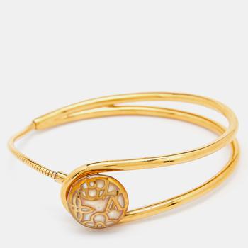商品Louis Vuitton Gold Tone Celeste Bracelet & Ring Set图片
