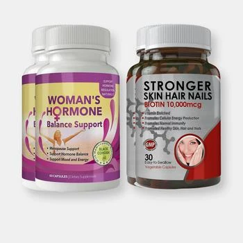 Totally Products | Biotin 10,000mcg and Woman's Hormone Support Combo Pack,商家Verishop,价格¥275