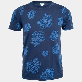 推荐Kenzo Blue Tiger Printed Cotton Round Neck Short Sleeve T-Shirt S商品