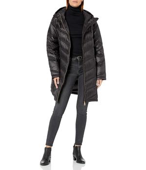 Calvin Klein | Women's Hooded Chevron Packable Down Jacket (Standard and Plus)商品图片,